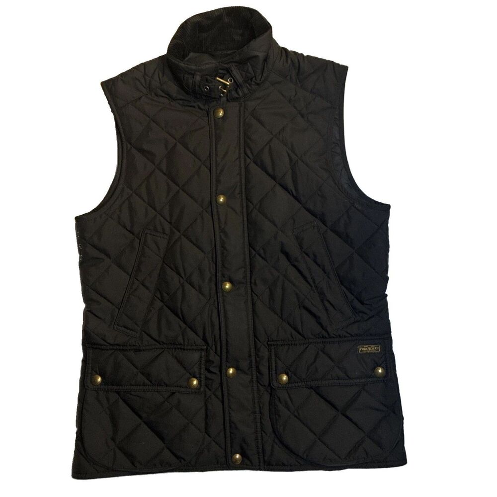 Polo Ralph Lauren Women’s Beaton Utility Vest Black Size Medium Vintage